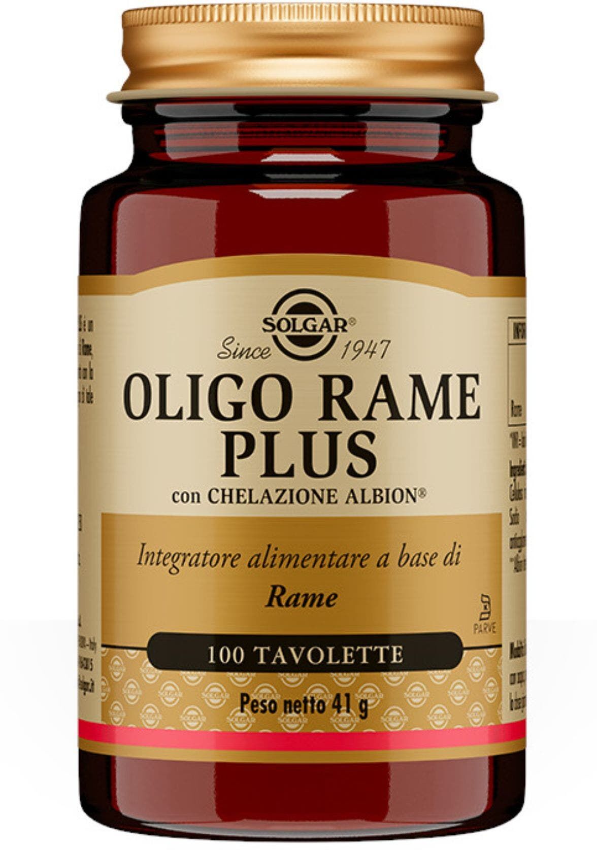 SOLGAR Oligo Rame Plus 100 Tavolette 
