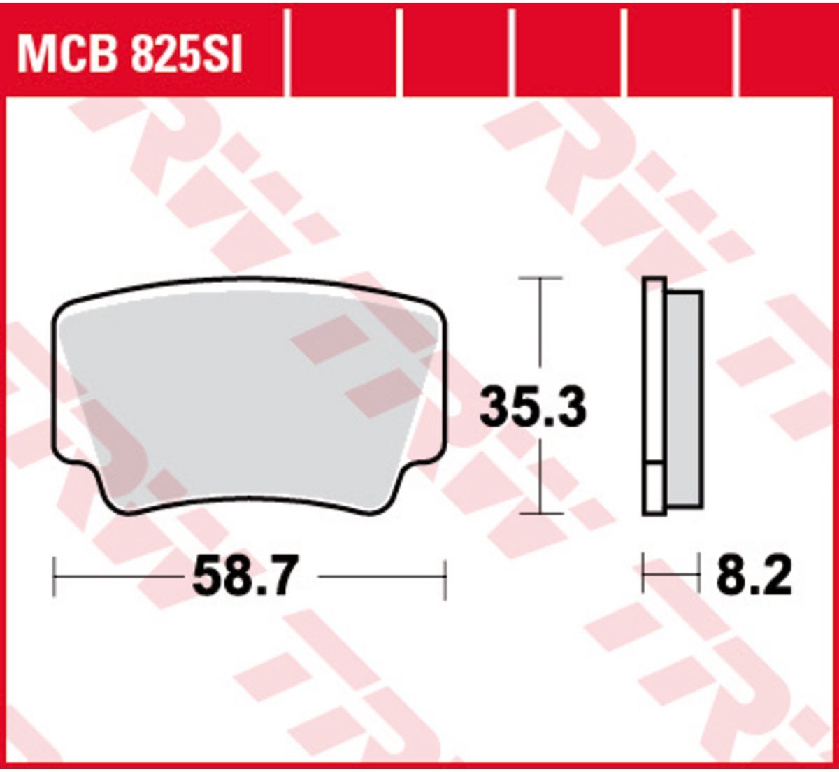 Trw Set di pastiglie freno MCB825SI