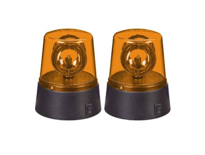 Relaxdays Zwaailicht led set van 2 oranje