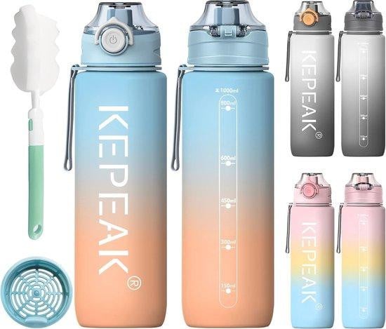 Unyqoos Drinkfles 1 liter BPA-vrij met rietje of filter