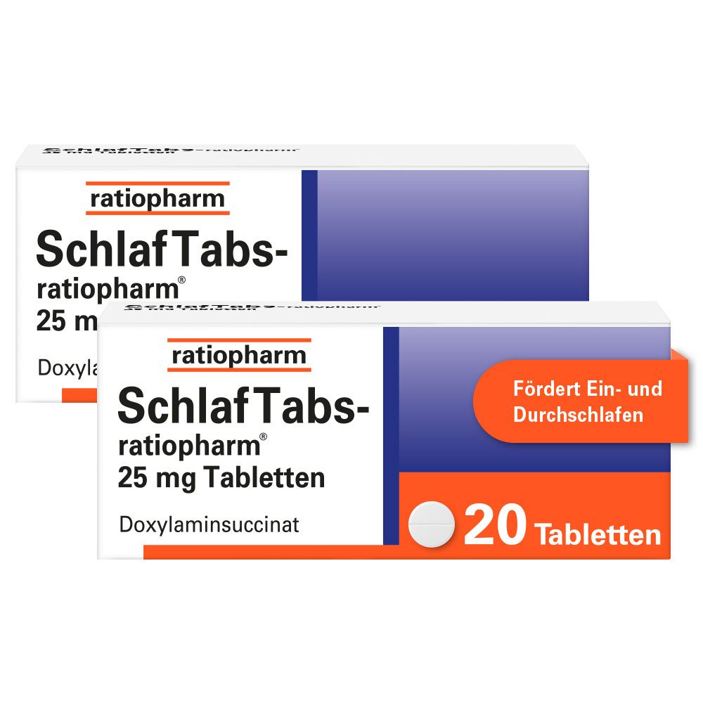Schlaf TABS-ratiopharm 25 mg Tabletten Doppelpack 2x20 St