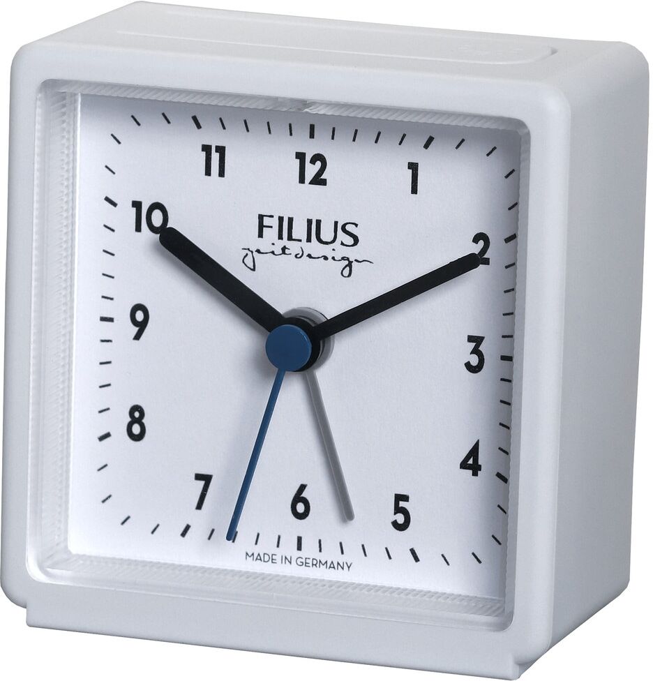 Quarzwecker FILIUS ZEITDESIGN, weiß, Wecker, Wecker, Schlafzimmer, Beleuchtung, Weckwiederholung