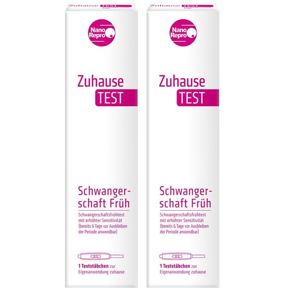Zuhause Test Schwangerschaft früh Stäbchen Urin 2x 2x1 St