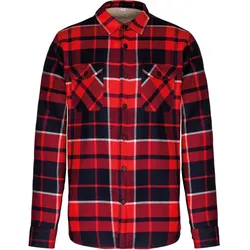 Kariban Herren Flanellhemd mit Sherpafleecefutter Hemd K579 red/navy XL