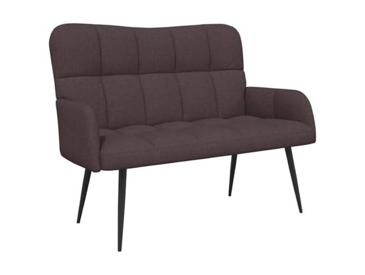 IBUQDDV 2-Sitzer Sofa Dunkelbraun 115 x 61 x 87 cm Stoff Polyesterbezug 100%,Holzwerkstoff und Metall,klare Linien,trockenes Tuch,minimalistisches Design