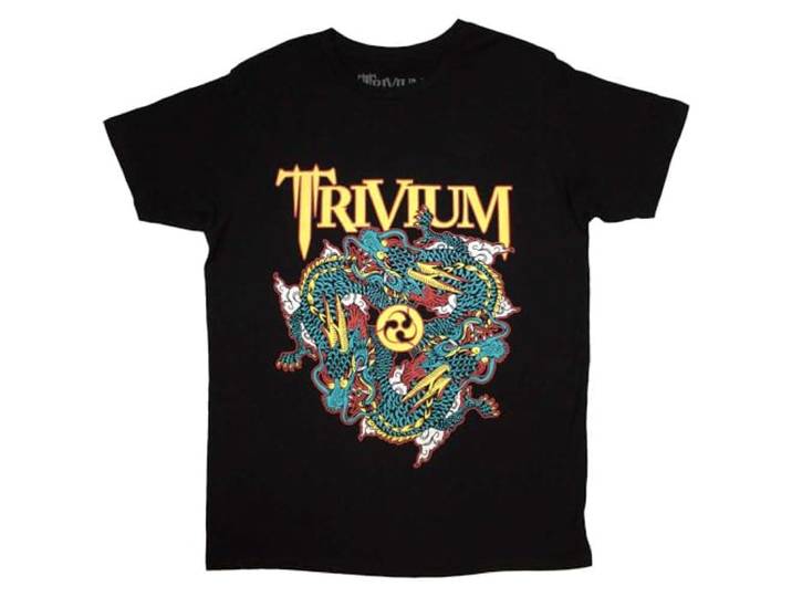 Rock Off officially licensed products Trivium Dragon Circle Pit T-shirt, Zwart, M