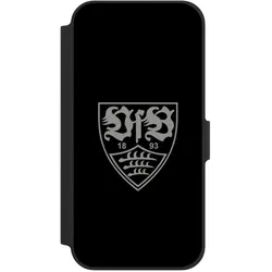 Nivocase Klapphülle für Apple iPhone 12 Handyhülle aus Kunst Leder NIVOflip schwarz Logo Offizielles (Apple iPhone 12), Smartphone Hülle, Schwarz
