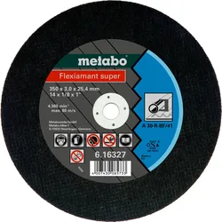Metabo Flexiamant super 350x3,0x25,4 StahlTrennscheibegerade Ausführung