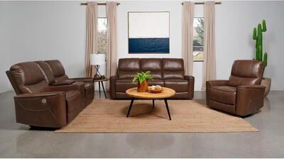 CDecor Denson 3-piece Upholstered Power Reclining Sofa Set