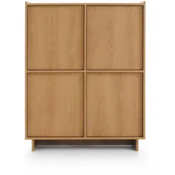KOMMODE ZENITH 98/124/39cm mit Schubladen 4 Türen Braun