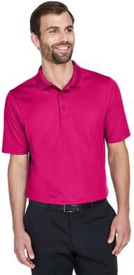 Devon & Jones DG20 Men's CrownLux Performance Plaited Polo Shirt in Crown Raspberry size XS   Polyester