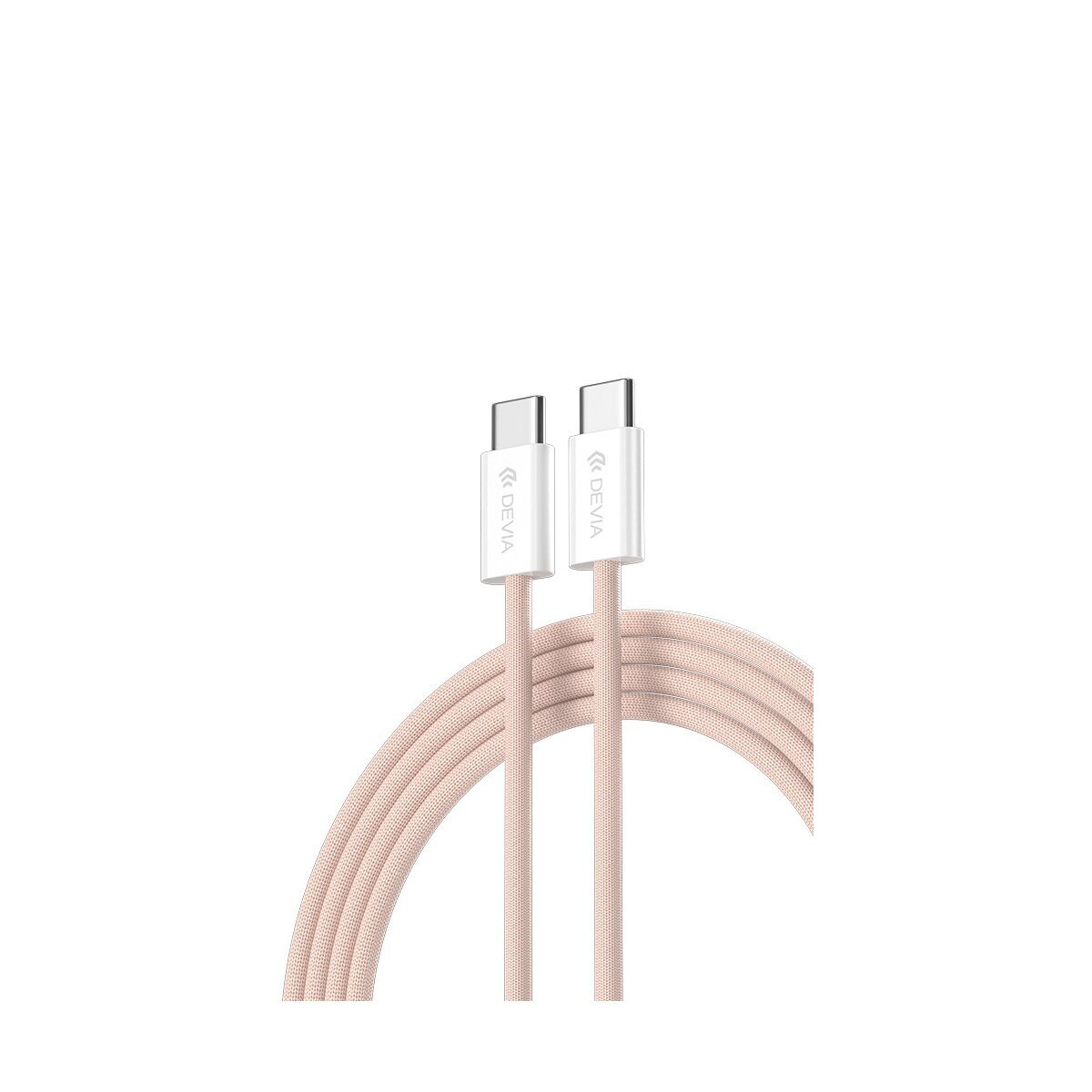 Devia Smart EC325 PD USB-C Ladekabel, 60W, 3A, 1,0 meter, zwart en roze