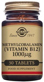 Solgar Metilcobalamina Vitamina B12 1000mcg 30 comprimidos masticables
