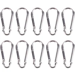 Mini-Karabinerhaken-Set, 10-tlg., 80 mm: Für Outdoor, Camping, Angeln & Heimwerker, robust & langlebig