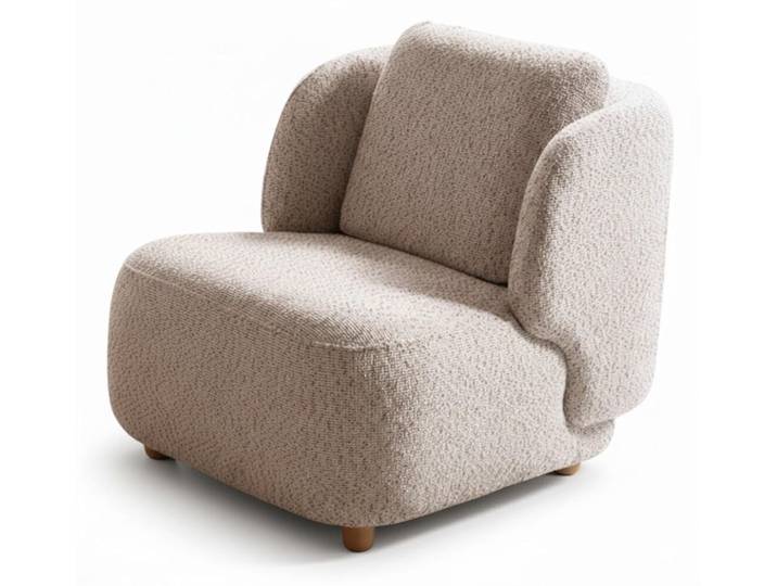 JVmoebel Sessel Sessel Farbe Beige Stil Modern Holzrahmen Weicher Sessel Holzbeine Neu (1-St)