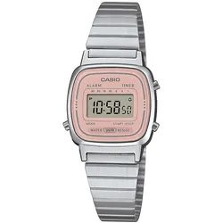 Casio LA670WEA-4A2EF Vintage Mini Damenuhr Digital Silber-/Rosafarben