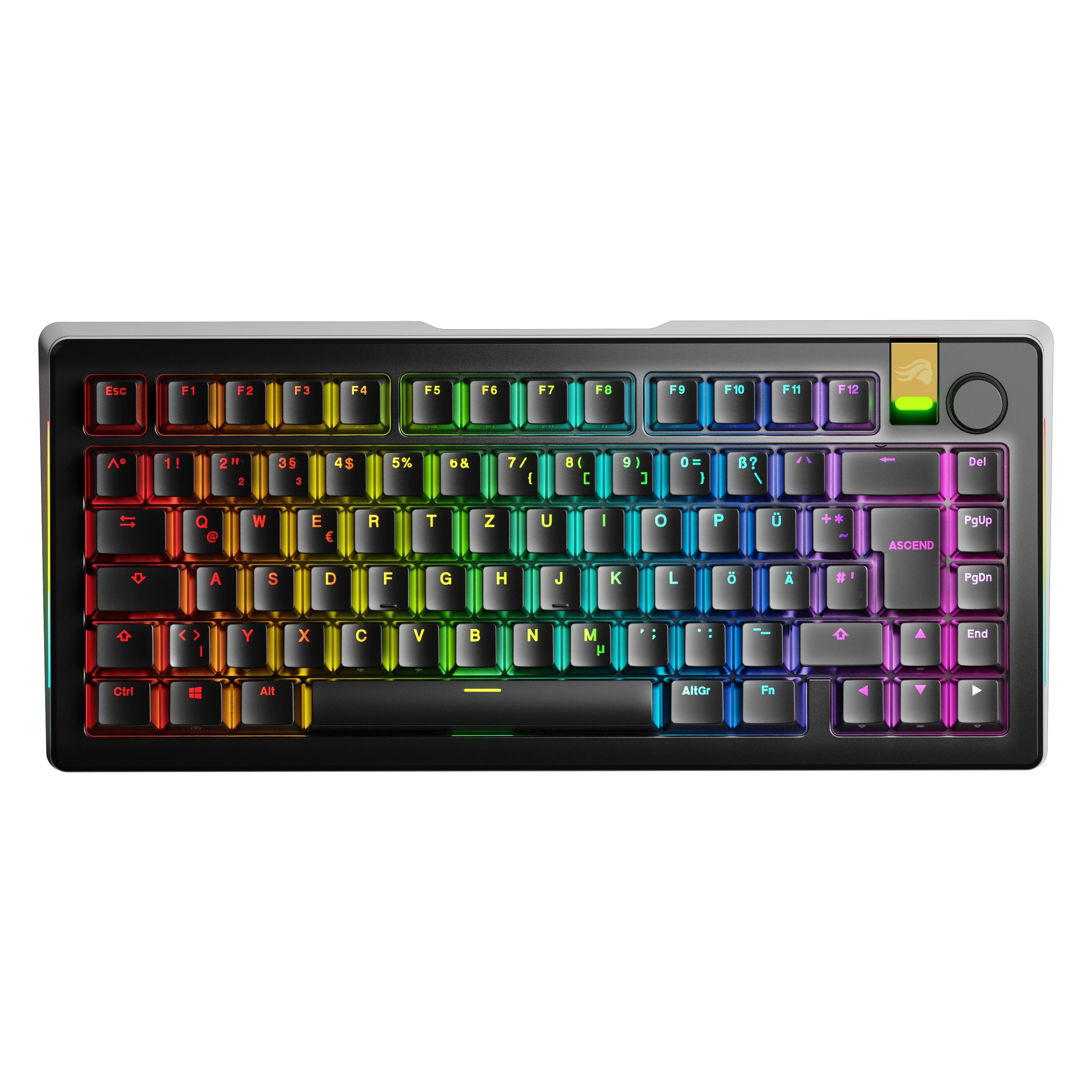 Glorious GMMK 3 Pro HE Wireless 75 % Custom Gaming-Tastatur - Pre-Built, ISO (DE), Fox HE Switches (DE, Kabellos) (GLO-KB-GMMK3-PRO-75-PB-HE-WL-BLK-DE)