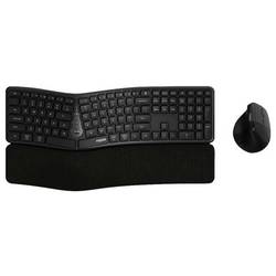 Rapoo 8810ME Kabellos, Bluetooth® Tastatur, Maus-Set USB-Anschluss, Ergonomisch Deutsch, QWERTZ Dunkelgrau R-13032