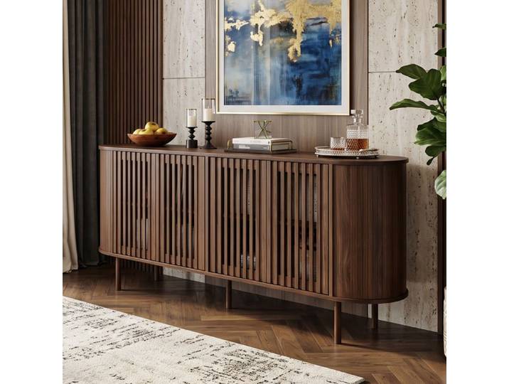 Buffet Enfilade 160x40x70cm Grand Rangement Design soigné en MDF & Métal