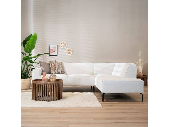 Bronx71 Ecksofa Kansas Stoff off white rechts