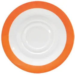 COLOURS Kombi-Untertasse- (Ø 15 cm) (Doppelspiegel) - Orange, 6er Set