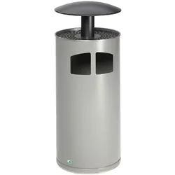 VAR Abfall/Ascher inklusive Inneneinsatz, Volumen 75 l, antik-silber, Abfalleimer, Silber