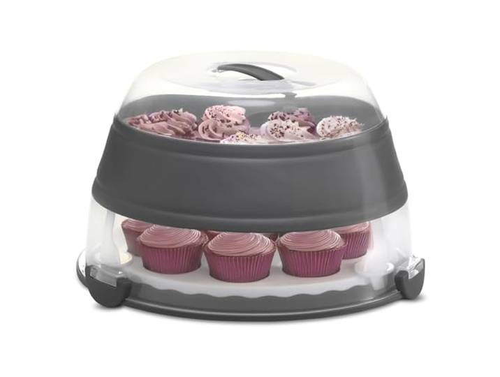 PrepWorks Zusammenklappbarer Cupcake-Träger – Kapazität für 12 Tassen, faltbares Design für einfache Lagerung und Transport von Cupcakes und Muffins