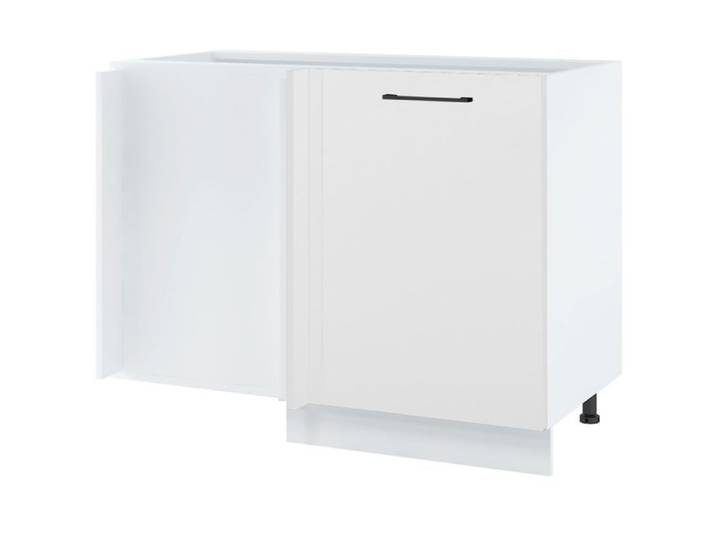 Meuble d'angle bas Lovia Blanc Mat 1 porte L 110 cm - Cuisineandcie