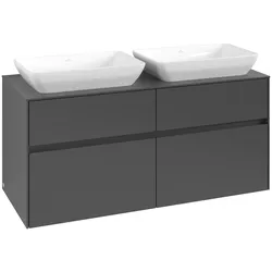 Villeroy & Boch Waschbeckenunterschrank Collaro, Graphite, 1200x548x500 mm, mit Beleuchtung und 4 Auszügen