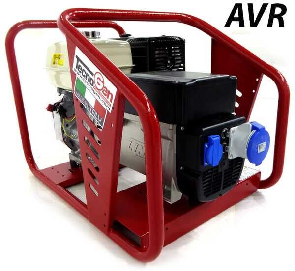 TecnoGen H8000 AVR - Generatore di corrente con AVR 5.3 kW - Continua 4.8 kw Monofase