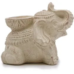 Elephant Incense & Candle Holder (cream)