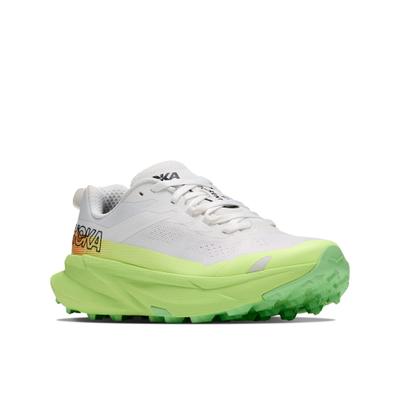 Trailrunningschuh HOKA ONE ONE "Torrent 5", Herren, Gr. 42,5, grün (frost, neon yuzu), Synthetik, Textil, Schuhe, Trailrunningschuh für Gelände, normale Dämpfung