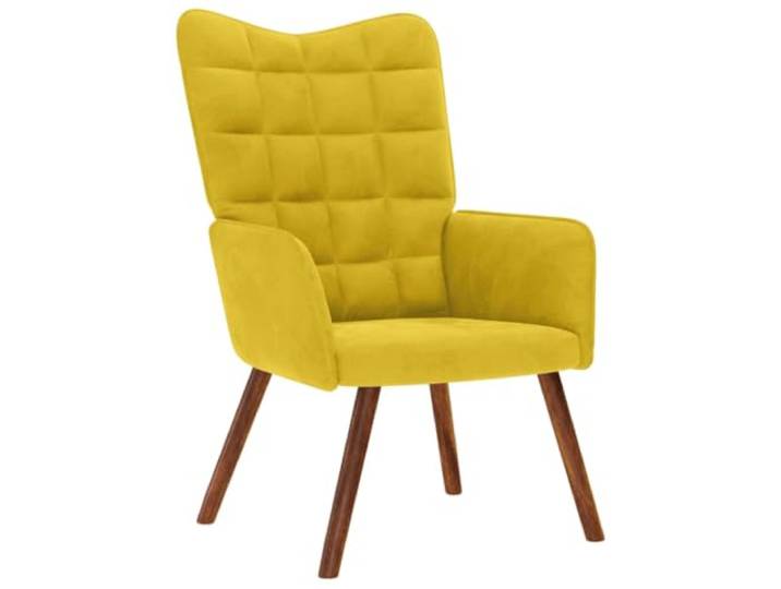 Heofavd Relaxsessel Gelb Samt Polstersessel Loungesessel für Wohnzimmer