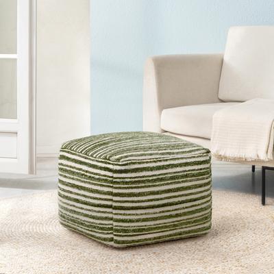 Jani 22-inch Ottoman Pouf - Handcrafted Handmade Round Ottoman for Seating, Footrest, Home Decor for Living Room, Bedroom