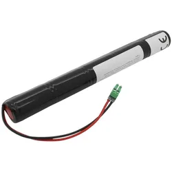 Notleuchtenakku NiMH 6V 2500mAh L1x5 Sub-C mit 150mm Kabel und Stecker