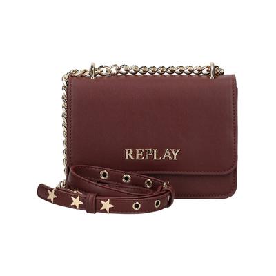 Umhängetasche REPLAY "Replay Taschen Lederimitat", Damen, Gr. onesize, braun (burgunder), Lederimitat, Taschen Umhängetasche