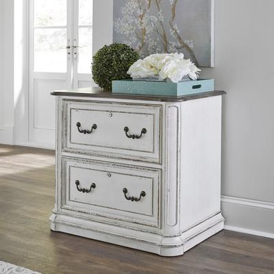 Liberty Furniture Magnolia Manor Antique White Jr Executive Media Lateral File
