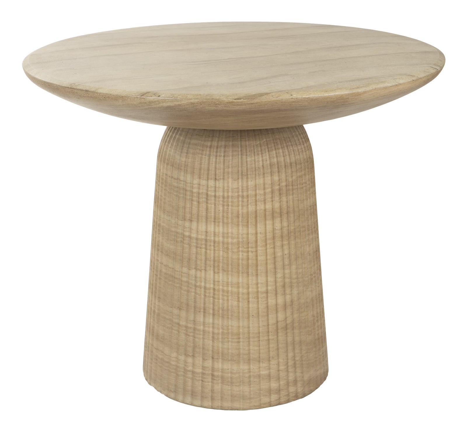 Dutchbone Bistrotafel Brison Beton, Rond, Naturel, Diameter: 90 cm