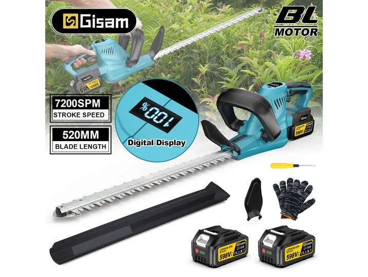 Taille-haie électrique Gisam 2000W 7200SPM, tondeuse à gazon, taille-haie pour aménagement paysager, taille-haie pour batterie Makita 18V