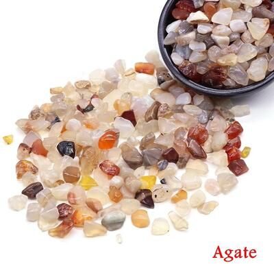 Inspired Living Natural Agate Chip Stones For Crafts, Aquariums & Crystal Decor agate 20g