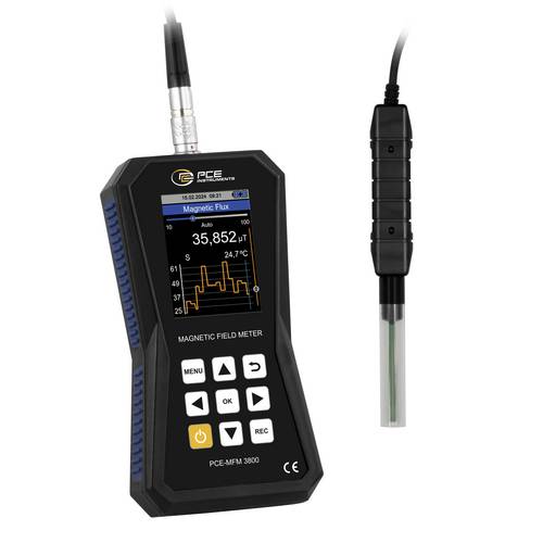 PCE Instruments Magnetfeldmessgerät PCE-MFM 3800 |Sensor transversal |AC |DC |±3500 mT |Datenlogger 10 Mio. Messpunkte