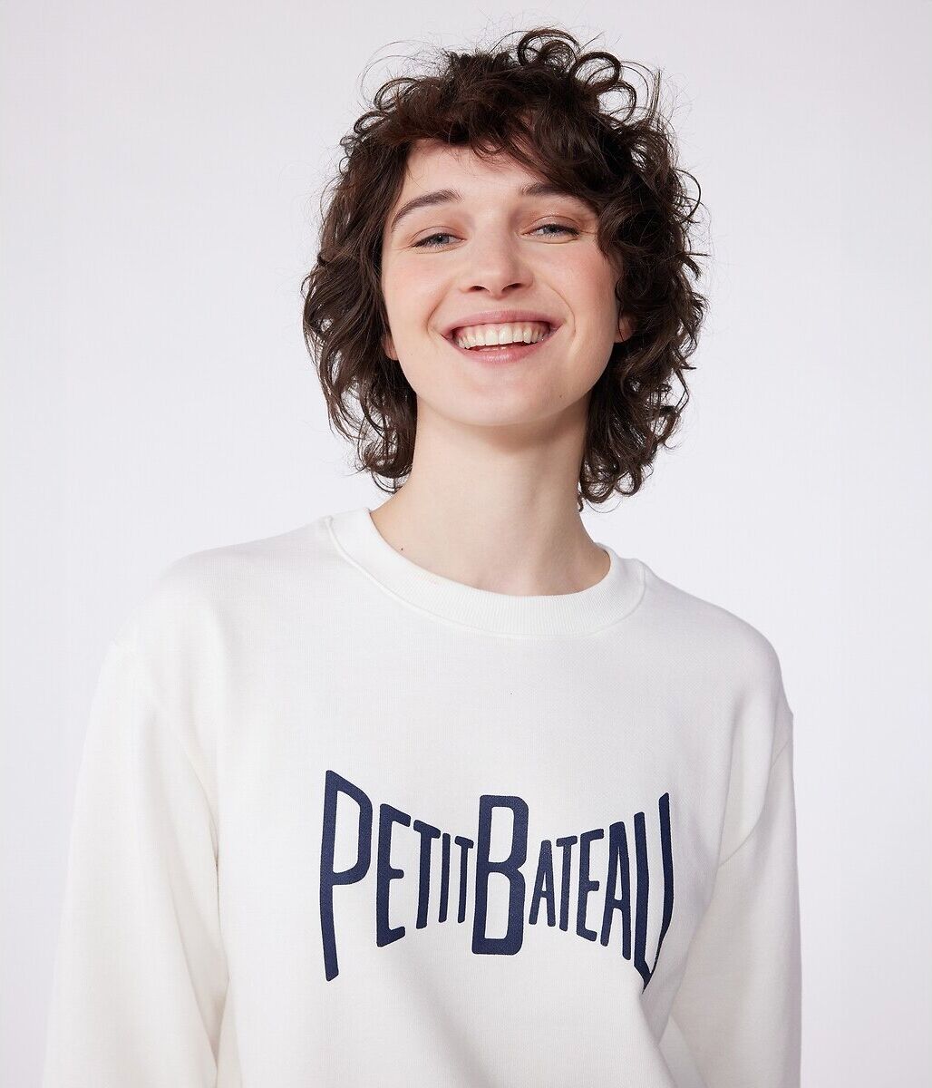 PETIT BATEAU Sweatshirt en coton imprimé