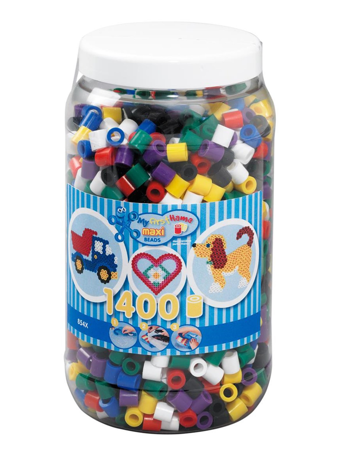 Hama Beads - Maxi - Beads in bucket - 1400 pcs