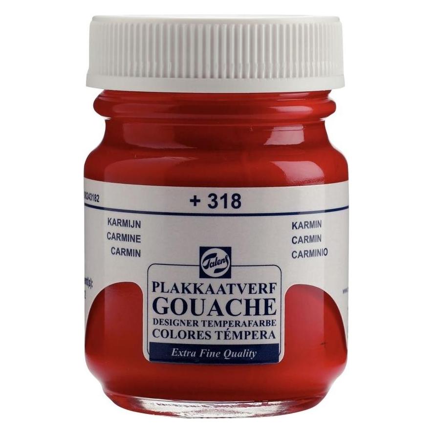 Talens Gouache Extra Fine Quality Bottle Carmine 318 (50 ml) (ROY-08243182)