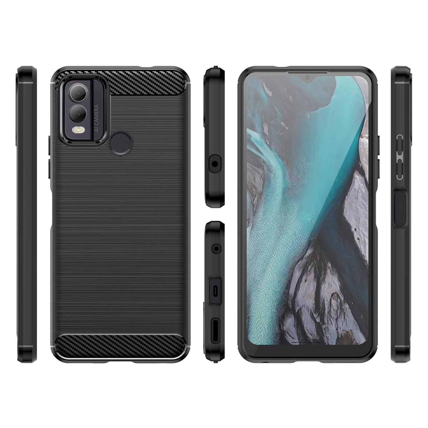 Screenguard Nokia C22 Hülle Carbon Brushed Soft TPU (Nokia C22) (00032662)