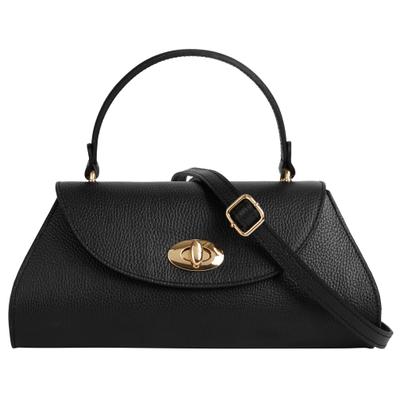 Henkeltasche FORTY "FORTY Damen LUNAVIVA echt Leder, Made in Italy", Damen, Gr. B/H/T: 32cm x 15cm x 14cm onesize, schwarz, Leder, Taschen, echt Leder, Made in Italy