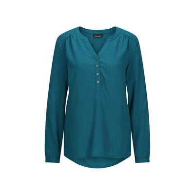 GOLDNER "Elegante Viskosebluse mit V-Ausschnitt" Knopfleiste