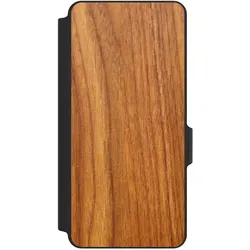 Nivocase Klapphülle für Xiaomi Redmi Note 14 Pro 5G Handyhülle aus Kunst Leder NIVOflip schwarz Holz (Xiaomi Redmi Note 14 Pro 5G), Smartphone Hülle, Schwarz
