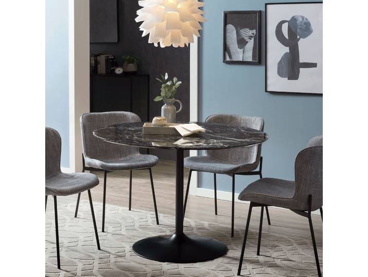 Artistiq Ronde Eettafel Paxten 110cm - zwart marmerlook