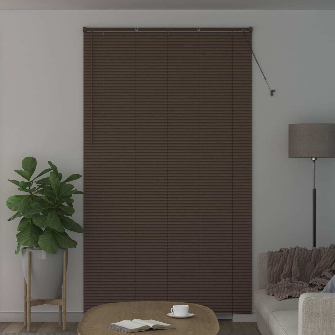 Metro Horizontal/Venetian blind Dark Brown with Pattern 160cm W X 213cm L